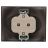 Розетка 2-м СП KARINA 16А IP20 без заземл. термопласт черн. бархат LEZARD 707-4200-128B