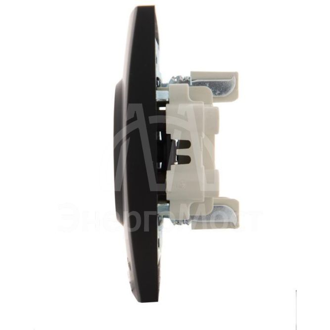 Розетка 2-м СП KARINA 16А IP20 без заземл. термопласт черн. бархат LEZARD 707-4200-128B