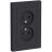 Розетка 2-м AtlasDesign 16А без заземл. в сборе карбон SchE ATN001020
