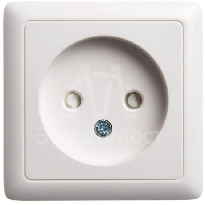 Розетка 1-м ОП Хит 10А 250В защ. шторки без заземл. бел. SchE RA10-137-B