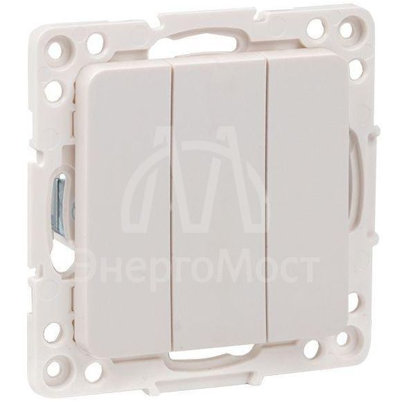 Механизм выключателя 3-кл. Стокгольм 10А бел. PROxima EKF EYV10-024-10