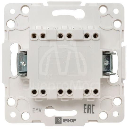Механизм выключателя 3-кл. Стокгольм 10А бел. PROxima EKF EYV10-024-10