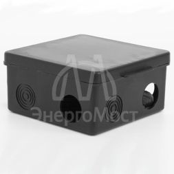 Коробка распределительная ОП 100х100х50мм 7 каб. вводов IP54 черн. TOKOV ELECTRIC TKE-KR-100-100-50-C05