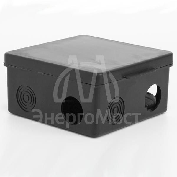Коробка распределительная ОП 100х100х50мм 7 каб. вводов IP54 черн. TOKOV ELECTRIC TKE-KR-100-100-50-C05
