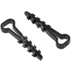 Дюбель-хомут d6х12мм для плоского кабеля черный (уп.10шт) PROxima EKF plc-cd-6x12b-r