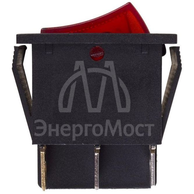 Выключатель клавишный 2-м 250В 15А (6с) ON-OFF красн. с подсветкой (RWB-511 SC-797) Rexant 36-2410