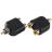 Переходник аудио штекер RCA - 2 гнезда RCA блист. Rexant 06-0162-A