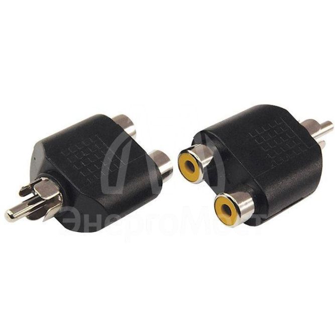 Переходник аудио штекер RCA - 2 гнезда RCA блист. Rexant 06-0162-A