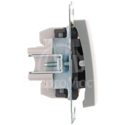 Механизм выключателя 1-кл. 1п СП Karina 10А IP20 с подсветкой мат. серебр. LEZARD 707-4388-111