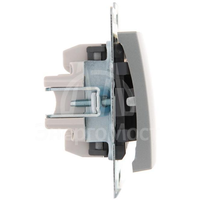 Механизм выключателя 1-кл. 1п СП Karina 10А IP20 с подсветкой мат. серебр. LEZARD 707-4388-111