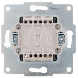 Механизм выключателя 1-кл. 1п СП Karina 10А IP20 с подсветкой мат. серебр. LEZARD 707-4388-111