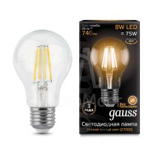 Лампа светодиодная Black Filament A60 E27 8Вт 2700К Gauss 102802108