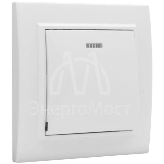 Выключатель 1-кл. СП Минск 10А IP20 с индикатором бел. Basic EKF ERV10-121-10