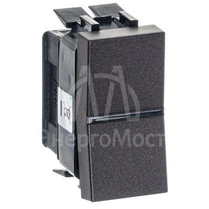 Механизм переключателя проходного 1-кл. 1п 1мод. СП Zenit 16А IP20 с клавишей антрацит ABB 2CLA211000N1801