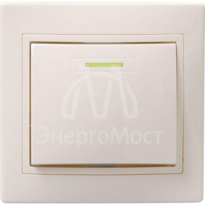 Выключатель 1-кл. СП Кварта 10А IP20 ВС10-1-1-ККм с индикацией крем. IEK EVK11-K33-10-DM