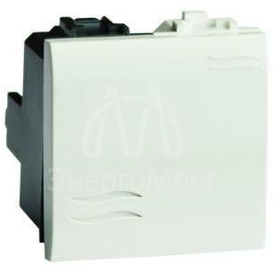 Выключатель 1-кл. 2мод. Brava 16А IP20 бел. DKC 76002B