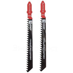 Пилка для электролобзика T111C (грубый рез по дереву)(HCS) (уп.2шт) Master EKF pl-t111c-2