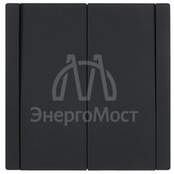 Выключатель проходной 2-кл. СП FORTE&amp;amp;PIANO 10А FP107 черн. IEK FP-V22-0-10-1-K02