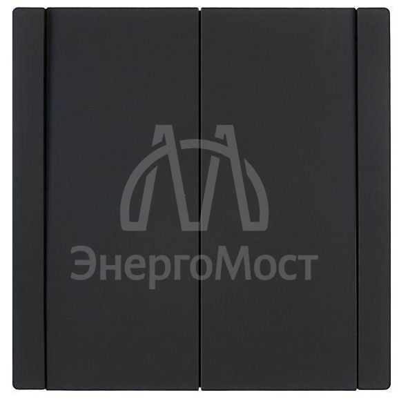 Выключатель проходной 2-кл. СП FORTE&amp;amp;PIANO 10А FP107 черн. IEK FP-V22-0-10-1-K02