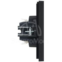 Выключатель проходной 2-кл. СП FORTE&amp;amp;PIANO 10А FP107 черн. IEK FP-V22-0-10-1-K02