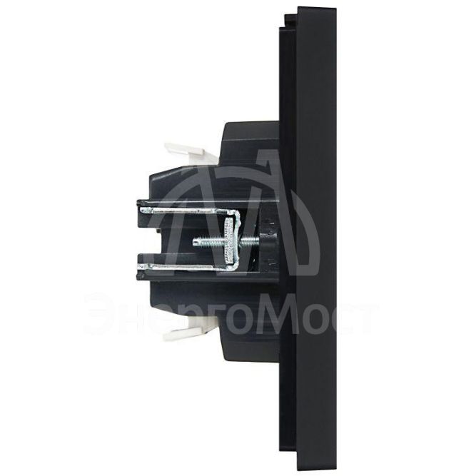 Выключатель проходной 2-кл. СП FORTE&amp;amp;PIANO 10А FP107 черн. IEK FP-V22-0-10-1-K02