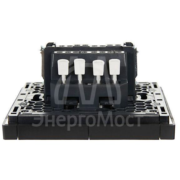 Выключатель проходной 2-кл. СП FORTE&amp;amp;PIANO 10А FP107 черн. IEK FP-V22-0-10-1-K02