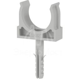 Держатель для труб (клипса) d25мм+дюбель с винтом DKC 51325