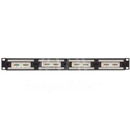 Патч-панель TERACOM PRO 19дюйм кат.5E 1U неэкранированная UTP 24 порта RJ-45 Dual IDC с органайзером EKF TRP-PPNL-5EUTP-C1U24