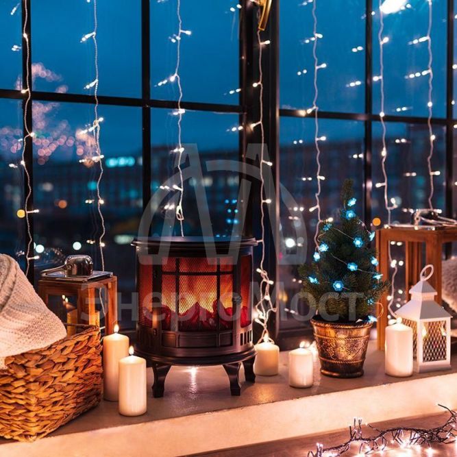 Камин светодиодный &amp;quot;Винтаж&amp;quot; с эффектом живого огня 30х16х35.5см батарейки 3хС (не в комплекте) NEON-NIGHT 511-032