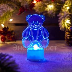 Фигура светодиодная &amp;quot;Мишка 2D&amp;quot; на подставке RGB Neon-Night 501-047