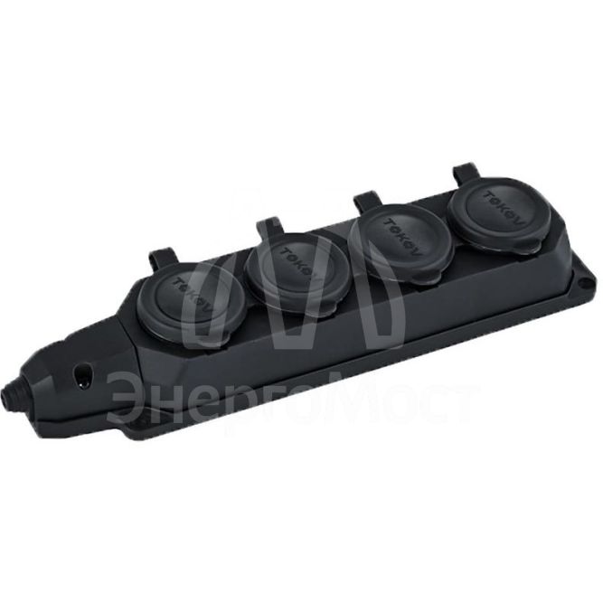 Колодка удлинителя 4-м 16А с заземл. каучук TOKOV ELECTRIC TKE-C05-KK4-Z