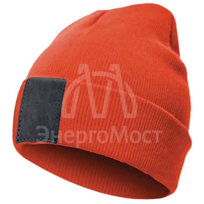 Шапка с фонариком 215х205х5 красн. (фонарь 68х40х23мм снимается и крепится в другое место; аккум. 3.7В/300мА.ч) 3 режима свечения+функция  SOS Космос KOCHat2_red