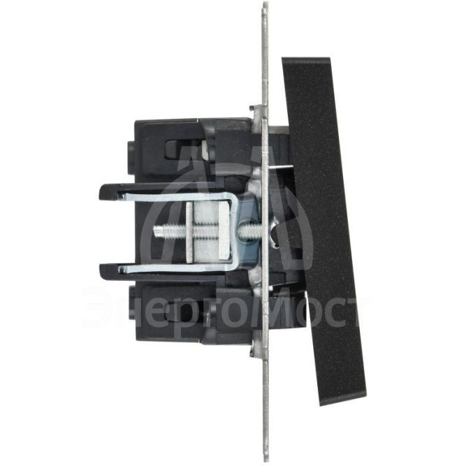 Выключатель 1-кл. СП BRITE ВС10-1-1-БрЧ 10А с инд. черн. IEK BR-V10-1-10-K02