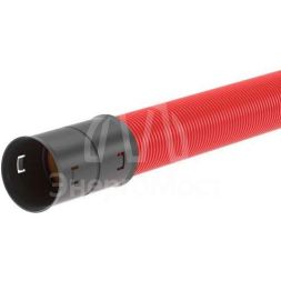 Труба гофрированная двустенная ПНД d110 жесткая 12кПа с муфтой SN12 750Н красн. (уп.6м) DKC 160911
