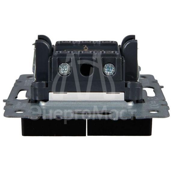 Выключатель 2-кл. СП BRITE ВС10-2-1-БрЧ 10А с инд. черн. IEK BR-V20-1-10-K02