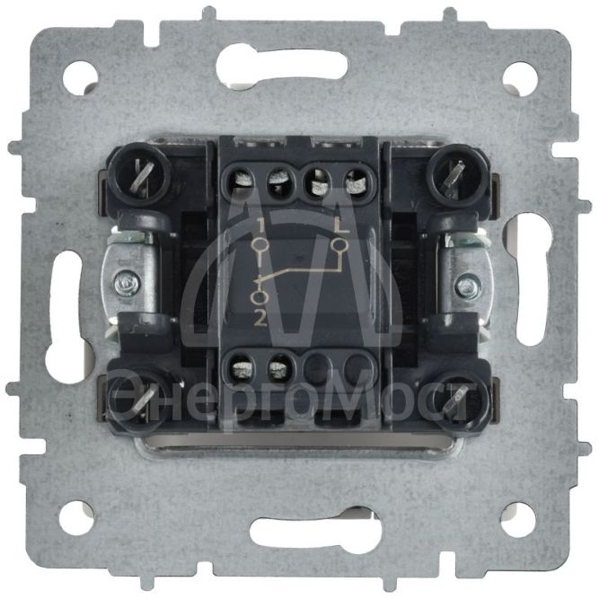 Выключатель проходной 1-кл. СП BRITE ВС10-1-6-БрАБ 10А механизм арктич. бел. IEK BR-V12-0-10-K91