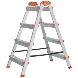 Лестница-стремянка двусторонняя 4 ступ. Н=88.5см 5.3кг стальная КУРС 65393
