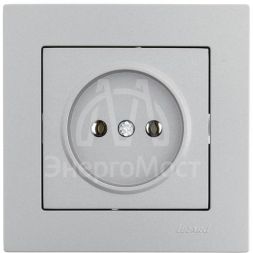 Розетка 1-м СП Vesna без заземл. ПБТ механизм платина LEZARD 742-3588-121B