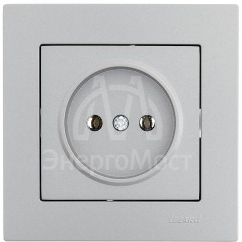 Розетка 1-м СП Vesna без заземл. ПБТ механизм платина LEZARD 742-3588-121B
