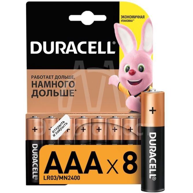 Элемент питания алкалиновый LR LR03-8BL BASIC (блист.8шт) Duracell C0033441