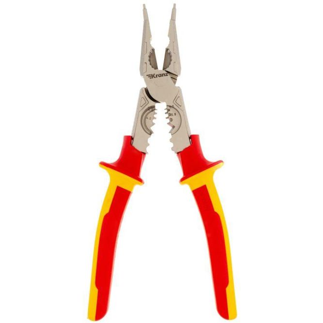 Плоскогубцы многофункциональные диэлектрические 238мм со съемником Kranz KR-12-4657-3