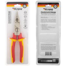 Плоскогубцы многофункциональные диэлектрические 238мм со съемником Kranz KR-12-4657-3