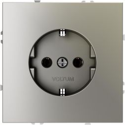 Розетка 1-м СП S70 16А с заземл. механизм шелк Voltum VLS040104