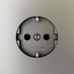 Розетка 1-м СП S70 16А с заземл. механизм шелк Voltum VLS040104