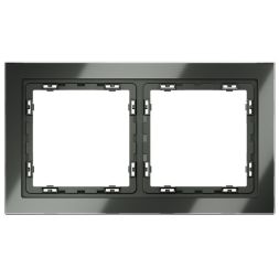 Рамка 2-м S70 стеклян. титан Voltum VLS110206