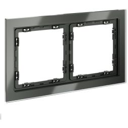 Рамка 2-м S70 стеклян. титан Voltum VLS110206