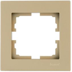 Рамка 1-м VESNA горизонт. без вставки зол. LEZARD 742-3600-146