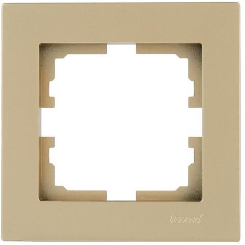 Рамка 1-м VESNA горизонт. без вставки зол. LEZARD 742-3600-146