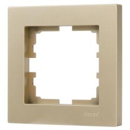 Рамка 1-м VESNA горизонт. без вставки зол. LEZARD 742-3600-146