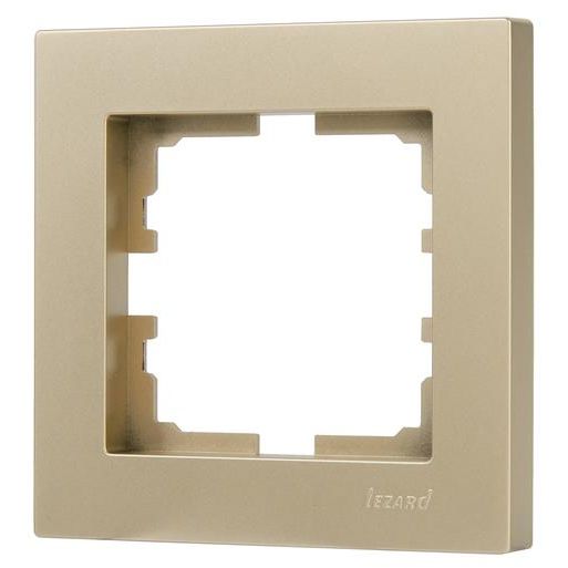 Рамка 1-м VESNA горизонт. без вставки зол. LEZARD 742-3600-146